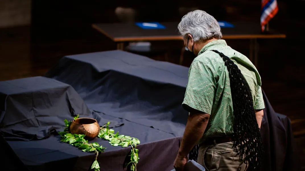 Hawaiian lawyer Edward Halealoha Ayau led the delegation