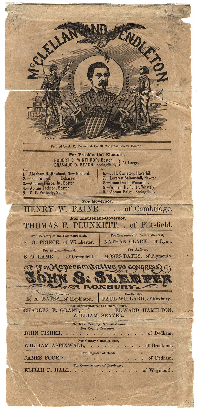 a vintage voting ballot