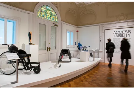 "Access+Ability" features more than 70 works, from an aerodynamic racing wheelchair to a vibration-activated shirt that allows the deaf to experience sounds, and covers the wide range of innovations occurring in accessible design.