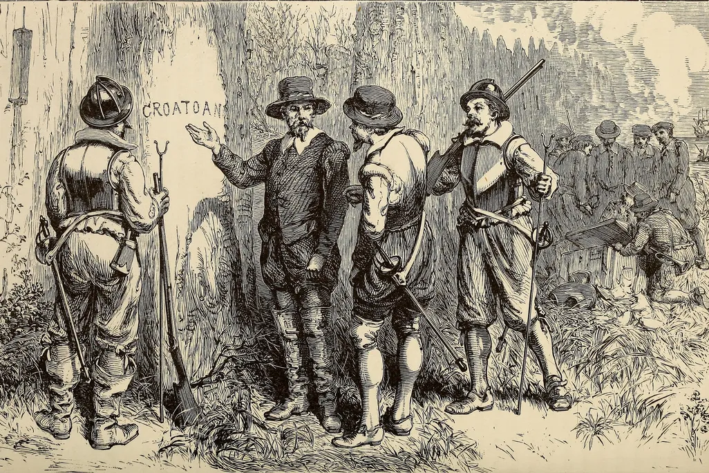 Discovery of abandoned Roanoke colony