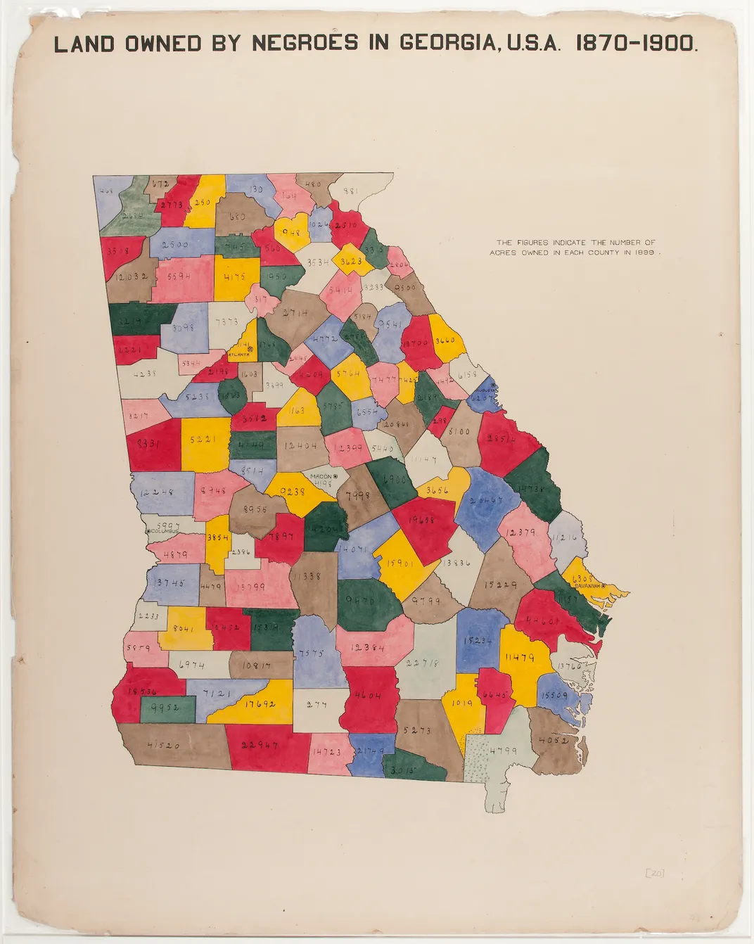 Land owned by Negroes in Georgia, U.S.A 1870-1900 designed by W.E.B. Du Bois and students of Atlanta University, 1900