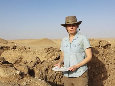 Egyptologist Jacquelyn Williamson on site at Tell el-Amarna. Williamson will lead an all-day seminar for Smithsonian Associates on April 10 examining the site's latest discoveries.
