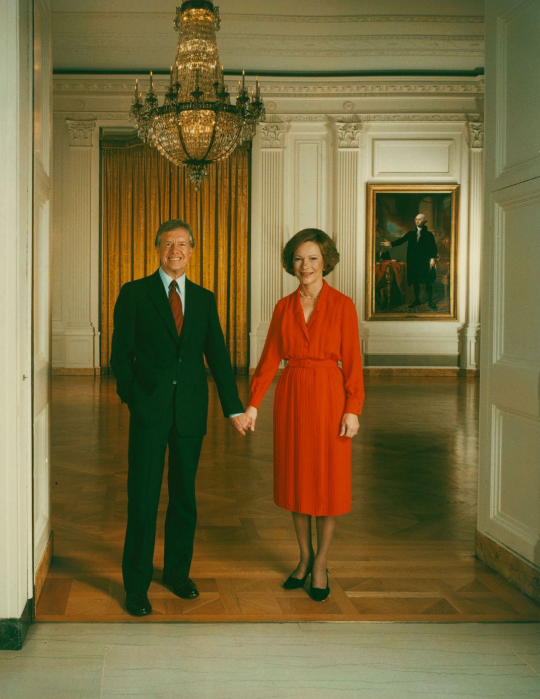 Ansel Adams' 1979 photograph of Jimmy and Rosalynn Carter