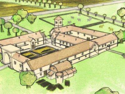 What the villa discovered in Wiltshire, England, would have looked like 1800 years ago