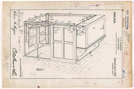 As women entered through the “Ladies” side of a turnstile, Lenna Winslow’s “Voting Machine” concealed ballot items on which they could not vote.