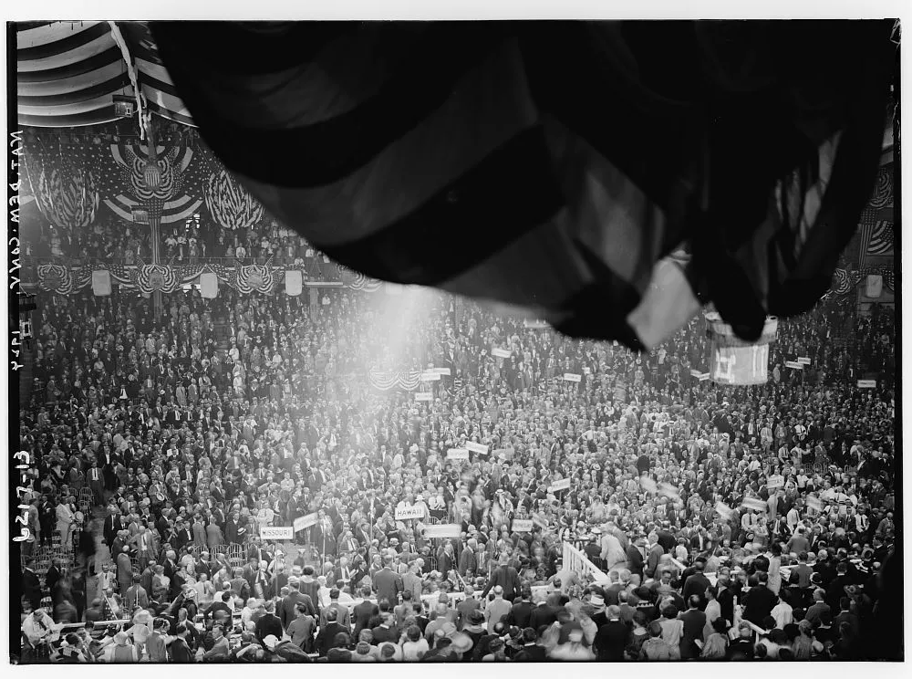 View of the 1924 Democratic National Convention in Madison Square Garden