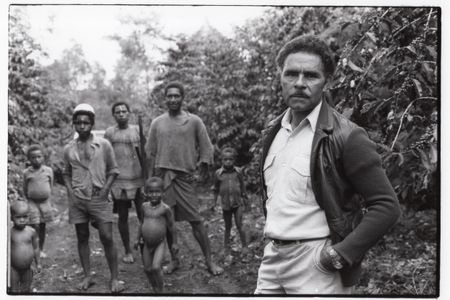 Joe Leahy at his Kilima coffee plantation at the height of his wealth and power.