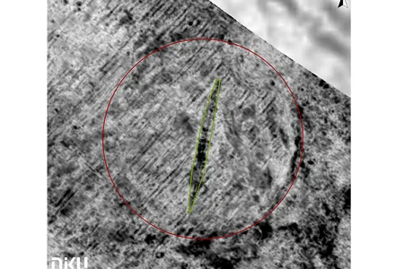 The newly discovered Viking ship