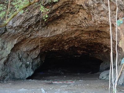 The burial site is located inside of Makpan cave on the Indonesian island of Alor.