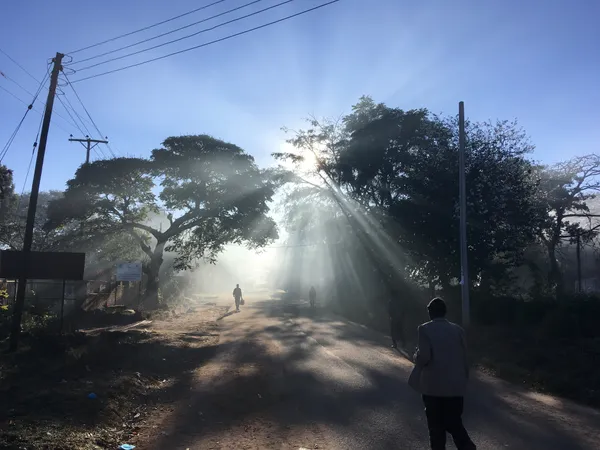 People walking to work on a July morning in Blantyre, Malawi. thumbnail