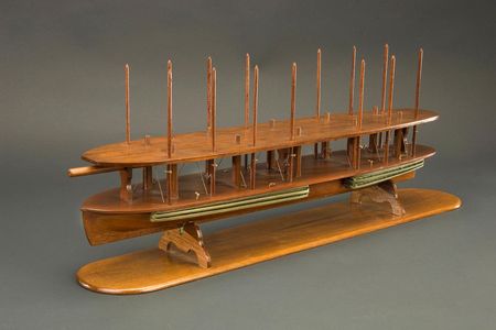 Lincoln’s original patent model was acquired by the Smithsonian in 1908. This replica was built by the Smithsonian in 1978 for long-term display to preserve the fragile original.