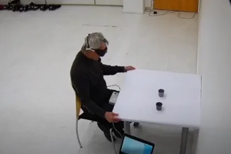 In a lab experiment, a blind 58-year-old male volunteer was able to identify the position of two cups after receiving a new type of gene therapy.