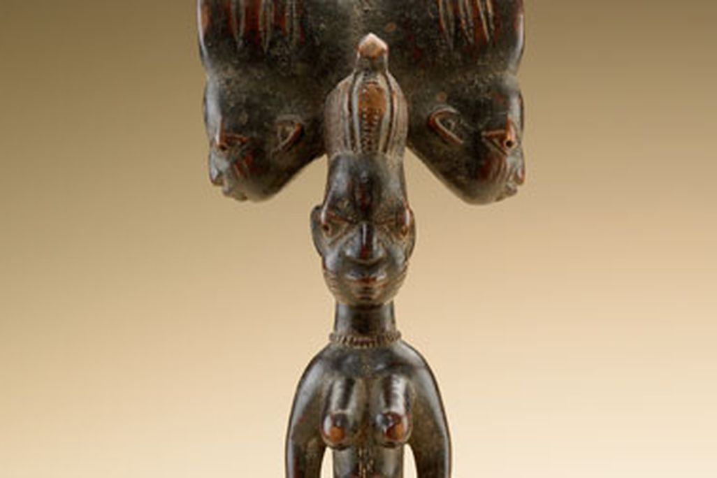 Shango’s most popular symbol, the double ax staff signifies the diety’s ability to reward the good and punish the bad.