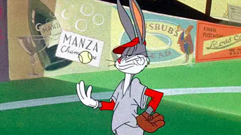 Bugs Bunny Pitching with the Yankees