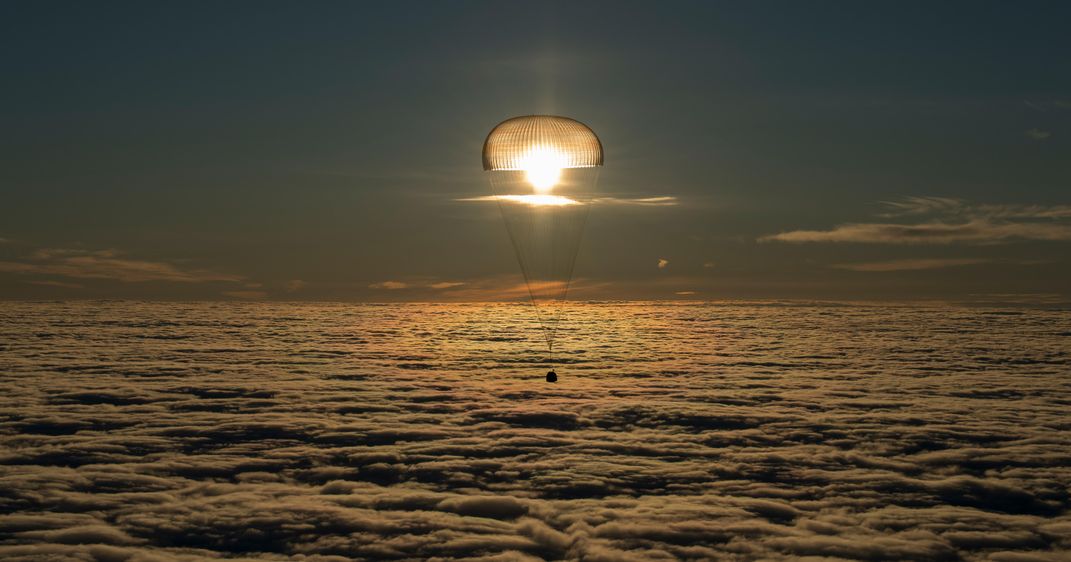 Expedition 54 over ocean