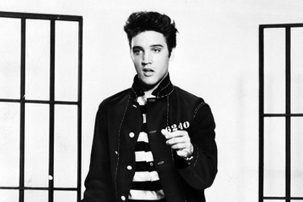 The King himself, promoting “Jailhouse Rock”