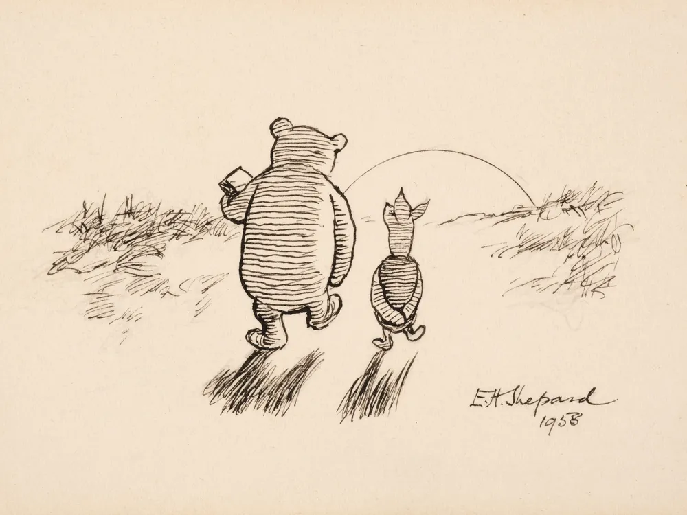 A sketch of Pooh and Piglet