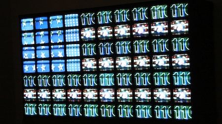 Nam June Paik’s “Video Flag” (1985-96). Celebrate the avant-garde artist’s life and work on Sunday with a symposium and performance organized by some of his most prominent contemporaries.