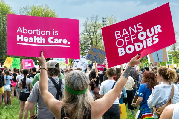 Signs at a Womens' Rights protest thumbnail