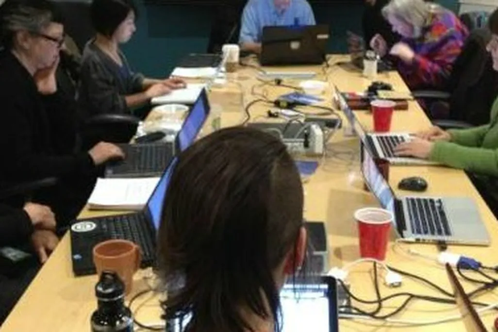 The Women in Science Edit-a-Thon in progress.