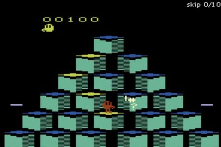 Playing Q-bert on the Atari 2600 through the Internet Archive’s Console Living Room.