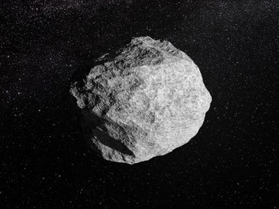An artist&#39;s impression of a generic asteroid.