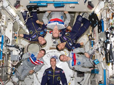 The crew of the International Space Station's Expedition 38