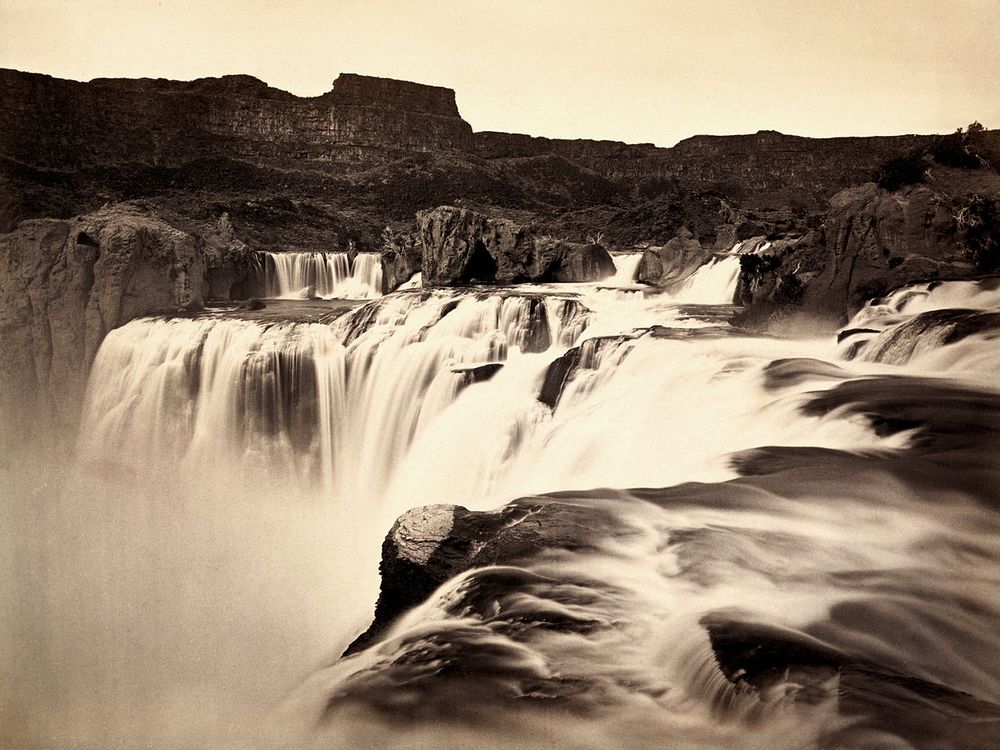 Timothy O'Sullivan, Shoshone Falls, Snake River, Idaho, 1874.jpg