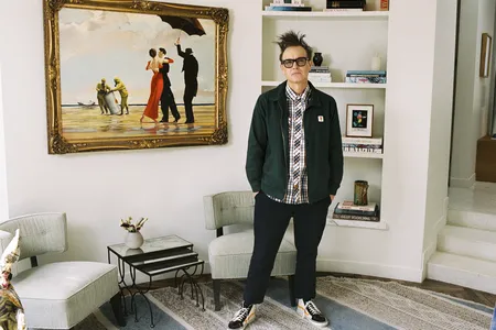 Blink-182&#39;s Mark Hoppus says he and his wife, Skye, loved Banksy&#39;s&nbsp;Crude Oil (Vettriano)&nbsp;&quot;since the moment we saw it.&quot;