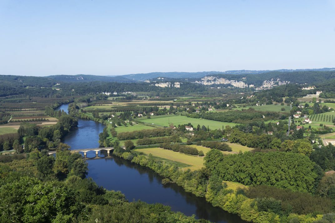 La Vezere river valley in Dordogne
