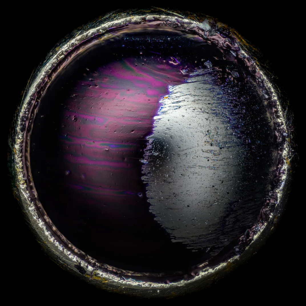 Ballpoint pen tip close-up
