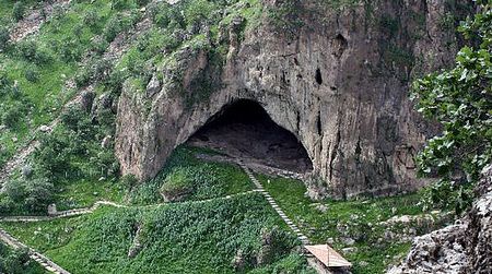 The entrance to Shanidar Cave in northern Iraq