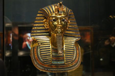 Tutankhamun&#39;s gold funerary mask has been on display at the Egyptian Museum for nearly a century.

