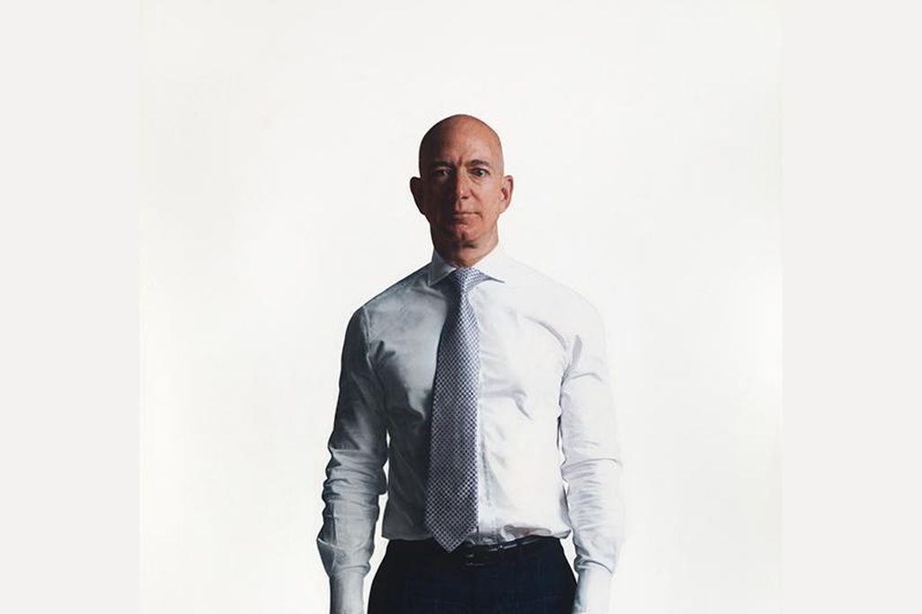Robert McCurdy, photorealist portrait of Jeff Bezos