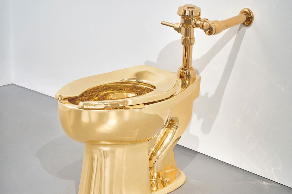Golden toilet