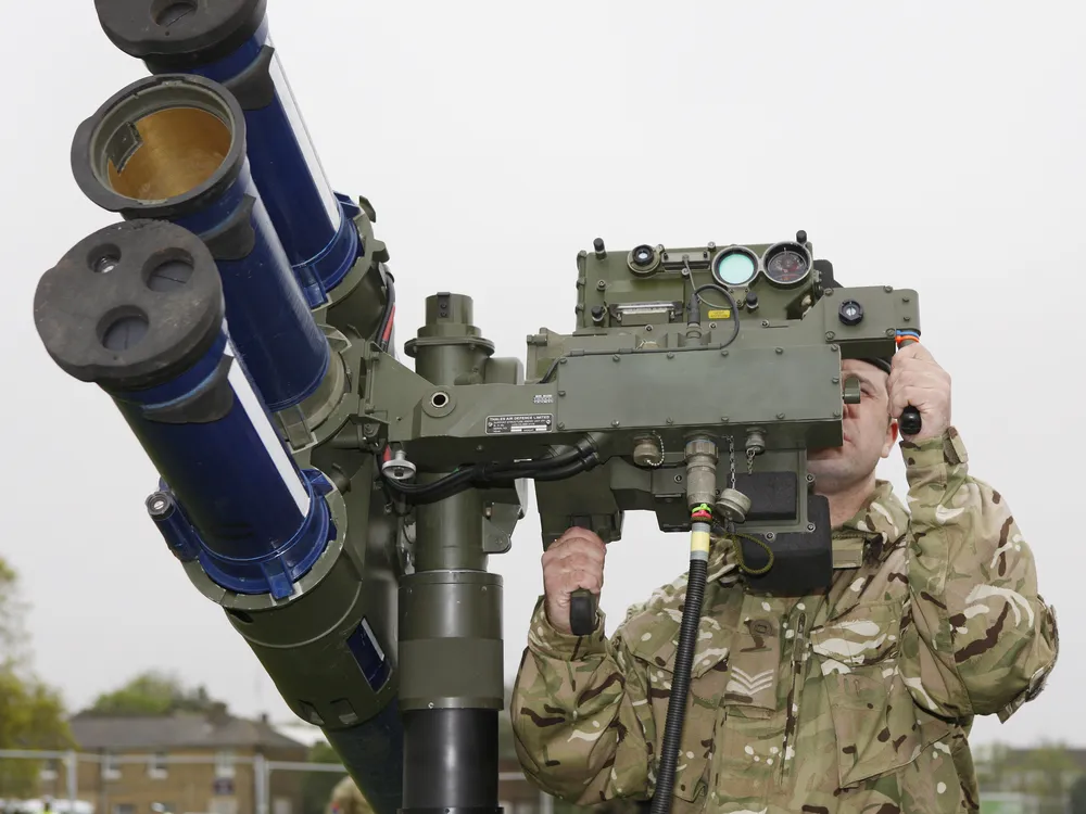 The 2012 Olympic Games will be protected by (among other things) Starstreak missiles. Here, during Exercise Olympic Guardian in May 2012, a soldier mans a surface-to-air missile. 