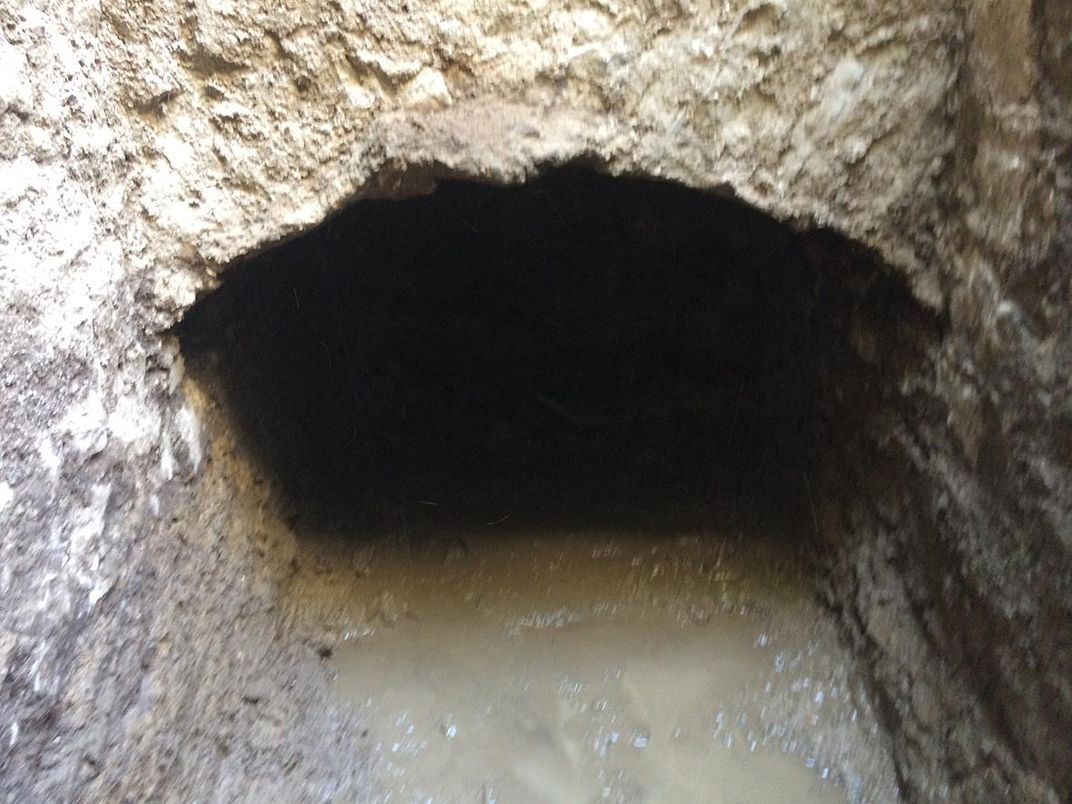 View of empty culvert