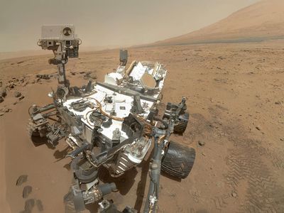 Curiosity is able to take pictures of itself on Mars using a camera mounted to its robotic arm. This mosaic was made from 55 snapshots taken in October 2012.