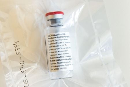 A vial of remdesivir, an antiviral that has broad-spectrum activity, meaning it works against more than one type of virus. Remdesivir has been authorized for emergency use in the COVID-19 pandemic; it also was used to fight Ebola when there were few treatments available.