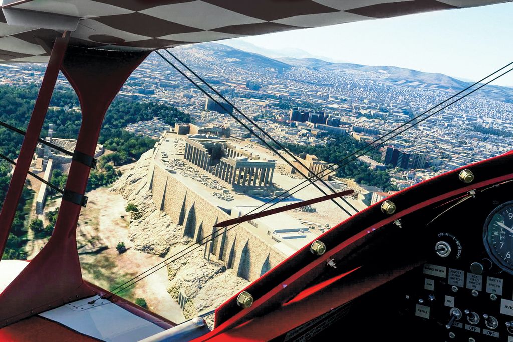 seeing Acropolis through flight simulator