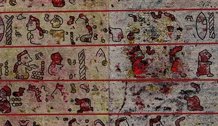 Images revealed by scanning the Codex Selden