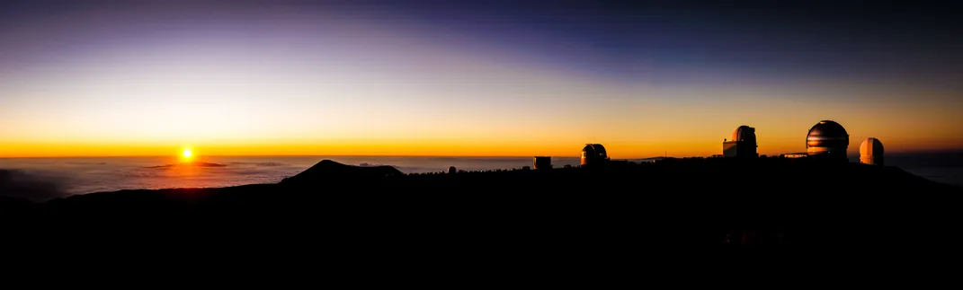 Sunset at Mauna Kea Observatory, island of Hawai'i