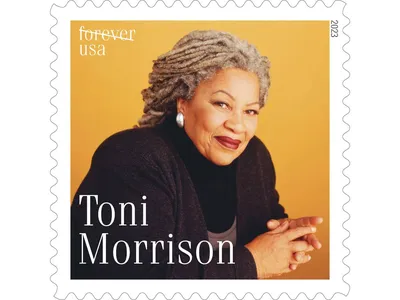 The new Toni Morrison stamp, which features a 1997 photograph by Deborah Feingold, was designed by Ethel Kessler.