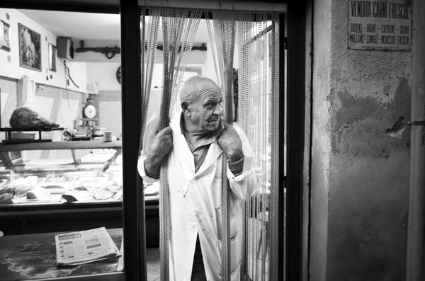 The butcher in his shop, Seui, Sardinia thumbnail