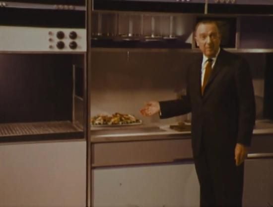Walter Cronkite in Philco-Ford kitchen