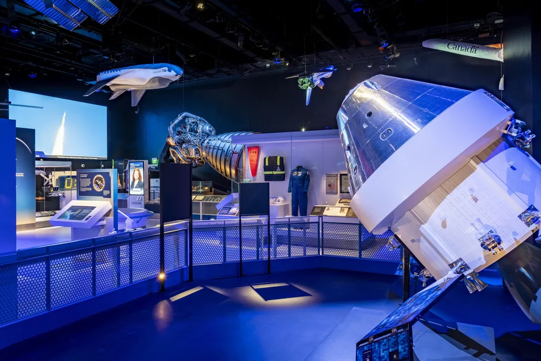 A view of the "At Home in Space" gallery