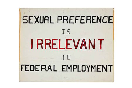 Picket signs carried by protestors at the White House and Independence Hall in Philadelphia, 1960s (Frank Kameny Collection, NMAH)