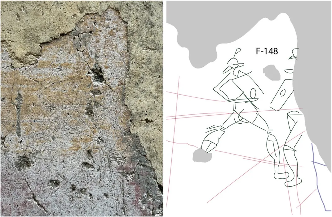 Ancient gladiator graffiti