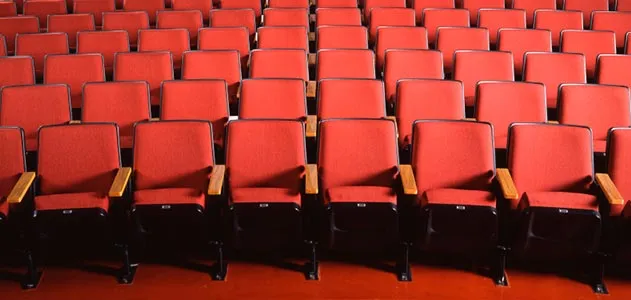 Red theater chairs