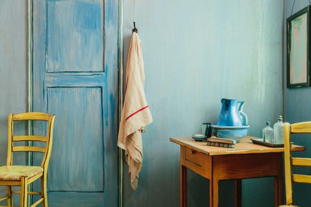 Guests of an AirBNB designed as a tie-in to the Art Institute of Chicago's Van Gogh's Bedrooms exhibit can inhabit an exact replica of the artist's second bedroom painting. 